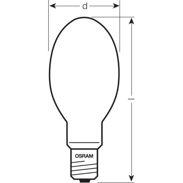 [LVE-4050300024387] Bombilla Vapor de Sodio Ledvance/Osram E40 250W 31600Lm 2000K   Regulable