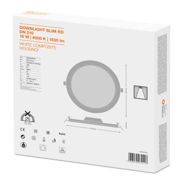 [LVE-4058075079113] Downlight LED LEDVANCE   18W 1530Lm 4000K 120º IP20