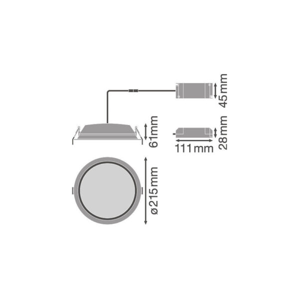 [LVE-4058075091559] Downlight LED LEDVANCE   35W 2975Lm 3000K 100º IP44/IP20