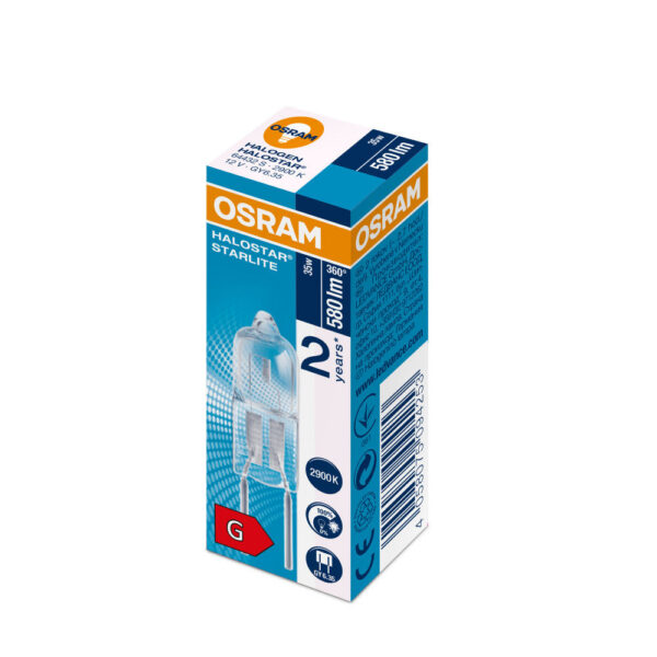 [LVE-4058075094253] Ledvance/Osram Halógena Bajo Voltaje GY6,35 35W 580Lm 2900K   Regulable - Blanco Muy Cálido