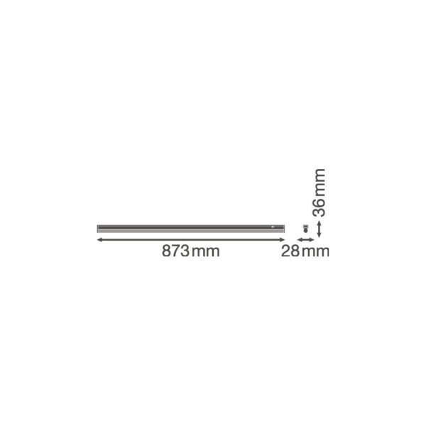 [LVE-4058075106192] Luminaria LED Lineal Ledvance "Compact"   12W 1200Lm 3000K 140º IP20
