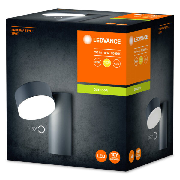 [LVE-4058075214095] Luminaría LED Ledvance "Endura" Exterior Sensor   8W 440Lm 3000K  IP44 - Blanco Cálido