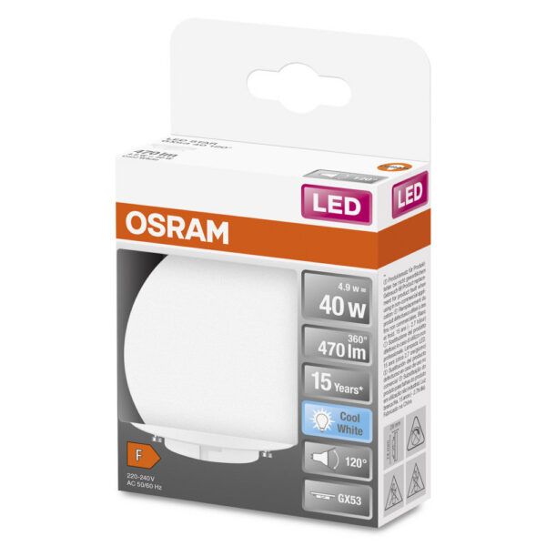 [LVE-4058075433465] Ledvance/Osram Bombilla LED Spot GX53 6W 470Lm 4000K 120º IP20