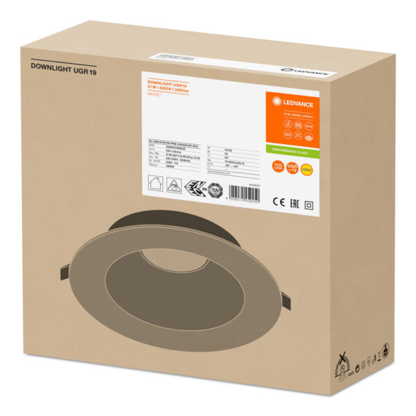 [LVE-4058075459250] Downlight LED LEDVANCE   21W 2400Lm 3000K 65º IP54/IP20 - Blanco Cálido