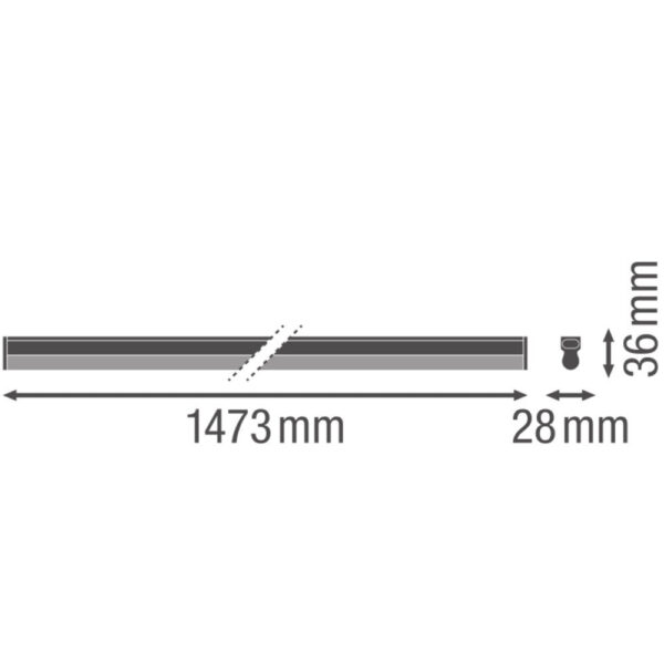 [LVE-4058075683341] Luminaria LED Lineal Ledvance "Compact"   17W 1800Lm 3000K 140º IP20