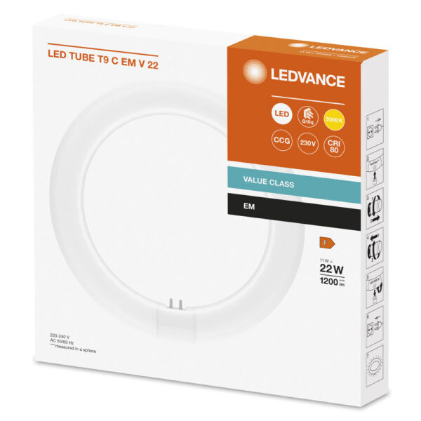 [LVE-4099854042447] Tubo LED T9 Ledvance G10q 11W 1200Lm 3000K 110º IP20