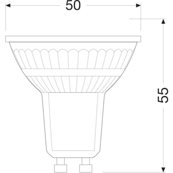 [LVE-4099854071690] Ledvance/Osram Bombilla LED Spot GU10 2W 360Lm 2700K 36º IP20