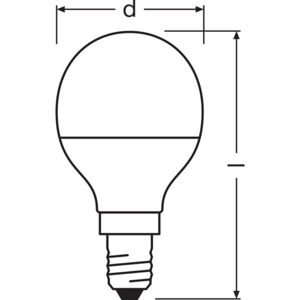 [LVE-4099854075483] Ledvance/Osram Bombilla LED "Classic" E14 4,9W 470Lm 2700K 180º IP20