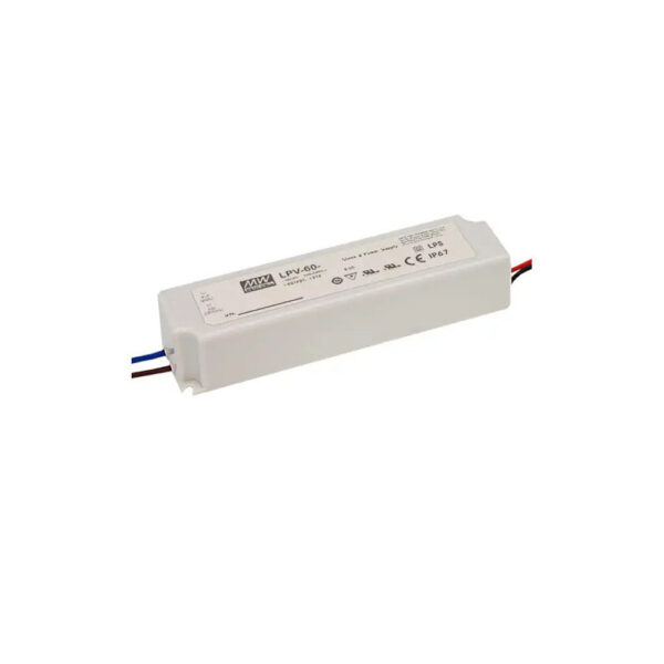 mw_1806_0-6 LPV-60-15 IP67 Transformador MEANWELL Entrada 90-264VAC Salida 15VDC 4A 60W Aislamiento 3000VAC