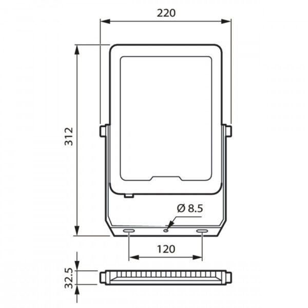 Foco Proyector LED "Philips" IP65 100W 12000Lm 4000ºK IP65 50000H [PH-53351699]