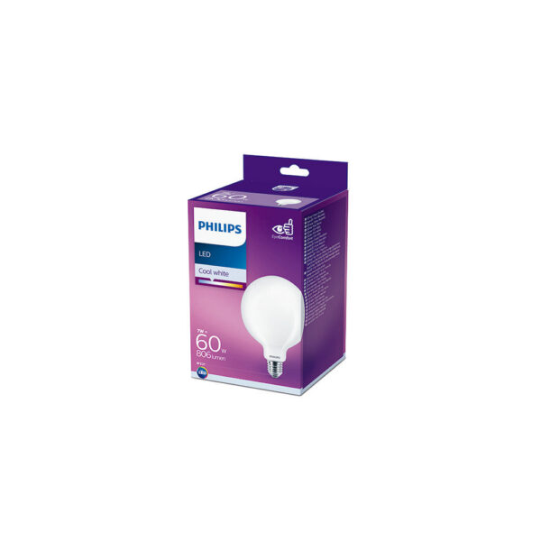 ph_8718699648114_0-1 Bombilla LED Philips E27 G120 7W 806Lm 4000K [PH-929002025301