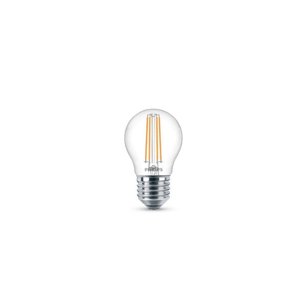 Pack 2 Bombilla LED Philips E27 P45  4.3W 470Lm 2700K  [PH-8718699763893]