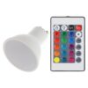 Bombilla LED GU10 3W RGB Mando a Distancia 40.000H [PL187220-GU10]