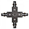 Conector X Carril Bifásico Negro