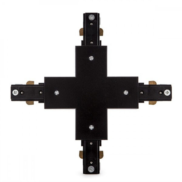 Conector X Carril Bifásico Negro