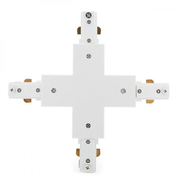 Conector X Carril Bifásico Blanco