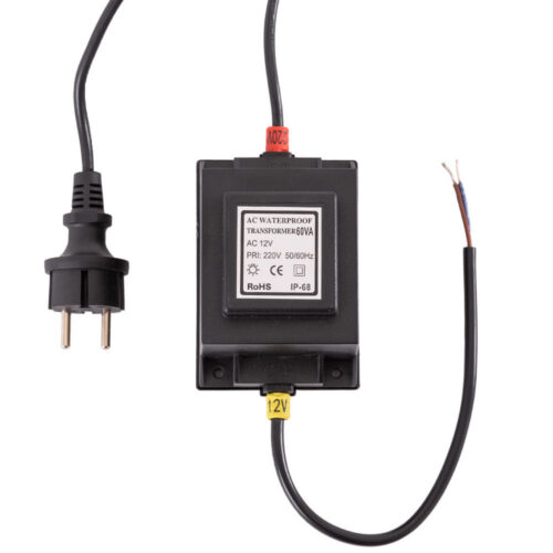 Transformador -  Fuente de Alimentación AC/DC -  Convertidor AC/DC 230 VAC/12VDC -  60W  IP68 [PL21900060WIP68]