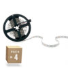 Pack 4 Tiras LED 72W 4200Lm 4200ºK 300 X SMD5050 12VDC IP65 x5M 40.000H [PL219012-PK4-AP]