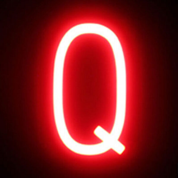 Letra LED Neon Q Ancho 100Mm Alto 161Mm Fondo 38Mm - -