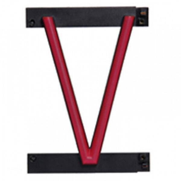Letra LED Neon V Ancho 108Mm Alto 161Mm Fondo 38Mm - -
