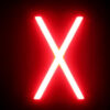 Letra LED Neon X Ancho 105Mm Alto 161Mm Fondo 38Mm - -