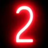Número LED Neon 2 Ancho 84Mm Alto 161Mm Fondo 38Mm - -