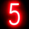 Número LED Neon 5 Ancho 90Mm Alto 161Mm Fondo 38Mm - -