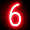 Número LED Neon 6 Ancho 90Mm Alto 161Mm Fondo 38Mm - -