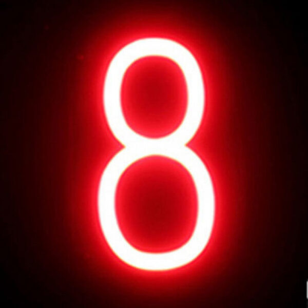 Número LED Neon 8 Ancho 90Mm Alto 161Mm Fondo 38Mm - -