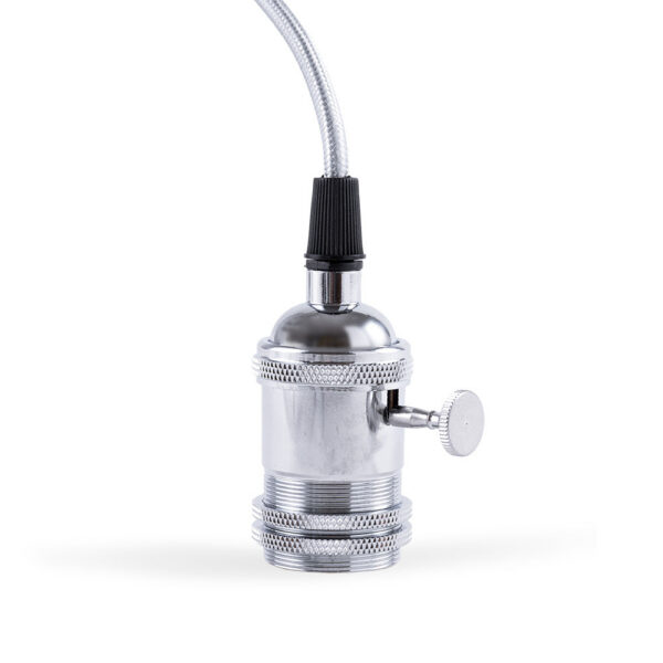 Pendel E27 Cable 1000Mm 0,75Mm Tela - Rosetón SC-MPL003 [SC-MPL003]