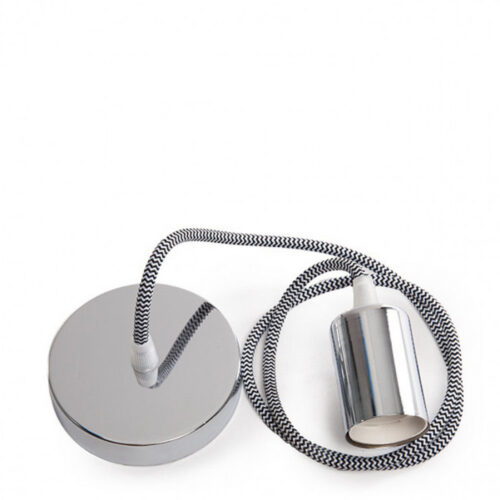 Pendel E27 Cable 1000 X 0,75Mm Tela - Rosetón [SC-MPL014]