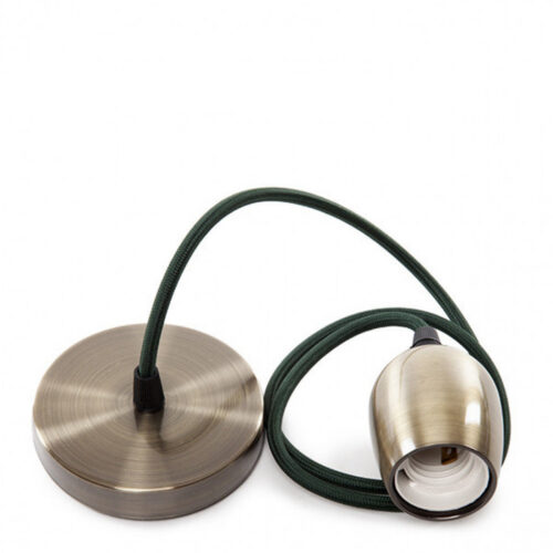Pendel E27 Cable 1000 X 0,75Mm Tela - Rosetón [SC-MPL017]