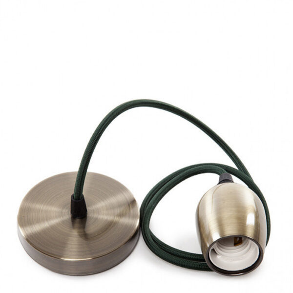 Pendel E27 Cable 1000 X 0,75Mm Tela - Rosetón [SC-MPL017]