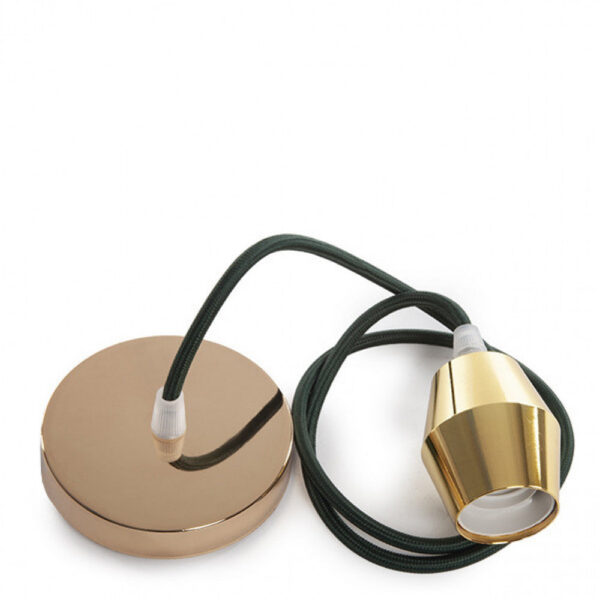 Pendel E27 Cable 1000 X 0,75Mm Tela - Rosetón [SC-MPL019]