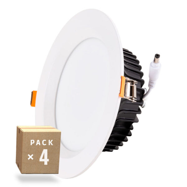 Pack 4 Downlights LED 24W 2.160Lm 6000ºK IP65 Baños/Cocinas 50.000H [SL-DLFS06-24W-CW-PK4]