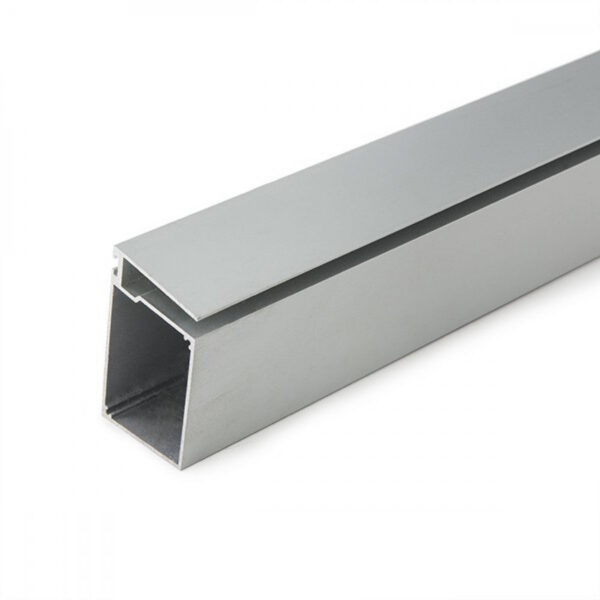 Perfíl Aluminio para Tira LED Estanterías Cristal Espesor 8Mm - Alojamiento Transformador x 2M