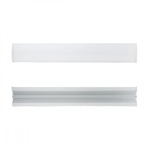 Perfíl/Luminaria Aluminio 10 X Tira LED - Difusor Opal  x 1M