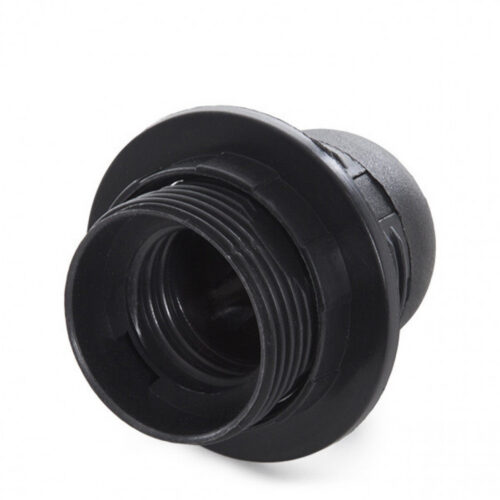 Portalámparas E27 Negro