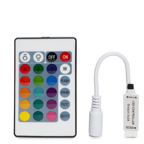 tb_mini_24_0-1 Controlador Mini Tira LED RGB Mando a Distancia 12VDC ► 72W