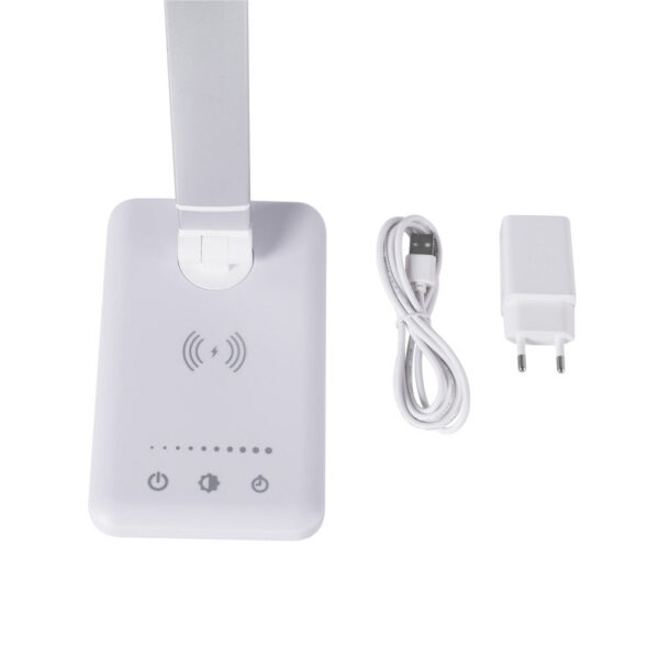 Lámpara de Mesa LED con Cargador Teléfono Inalámbrico 6W 420Lm CCT (Tonalidad Luz Regulable)