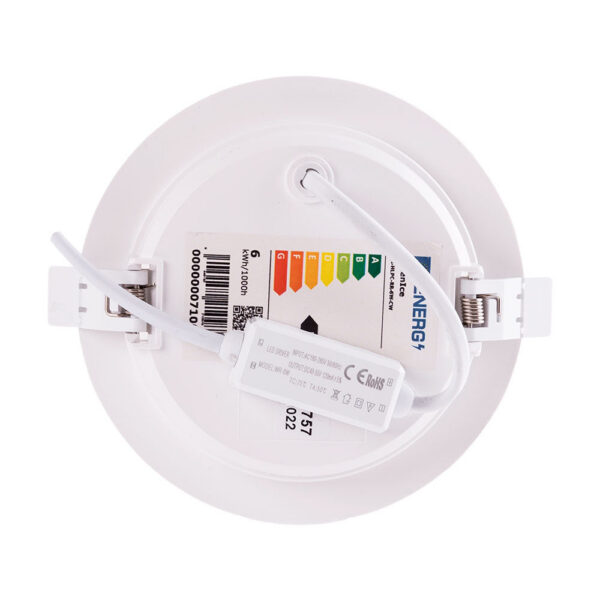 Placa LED 6W 710Lm 6500ºK 30000H [WR-HLPC-RR-6W-CW]