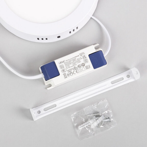 Plafón Circular LED 12W 1,207Lm Driver Lifud Flicker Free IP20 30,000H [WR-MYSR-12-CW]