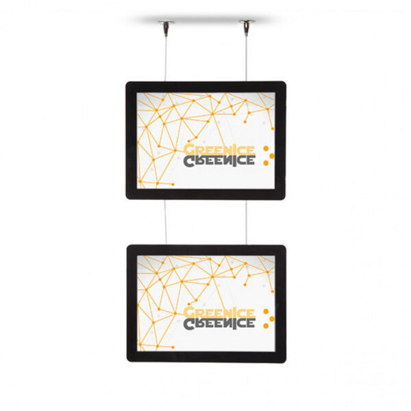 Kit Suspensión Carpeta Poster Display LED A4 2 Caras 12VDC.