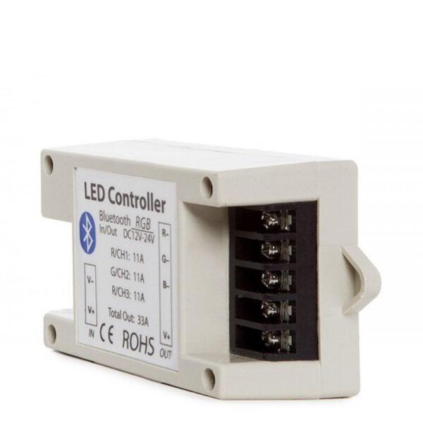 Controlador Tira LED RGB Bluetooth Smartphone 12-24VDC 400-800W