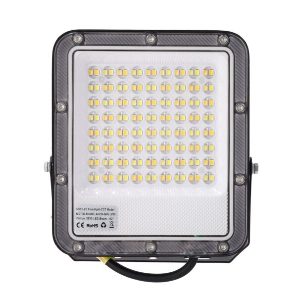 Foco Proyector LED 50W 110Lm/W 90º 220-240VAC IP65 CCT (Tonalidad Luz Regulable) 4000/5000/6500ºK