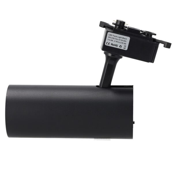 Foco de Carril Monofásico 30W COB Regulable Flicker Free Negro CCT (Tonalidad Luz Regulable) 3000-6000ºK [1916-TL-30W-M-CCT-B])