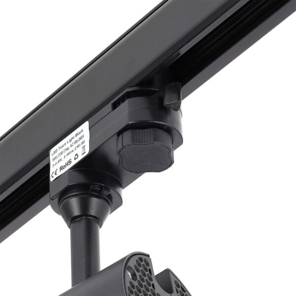 Foco de Carril Trifásico 30W COB Regulable Flicker Free Negro CCT (Tonalidad Luz Regulable) 3000-6000ºK [1916-TL-30W-T-CCT-B]