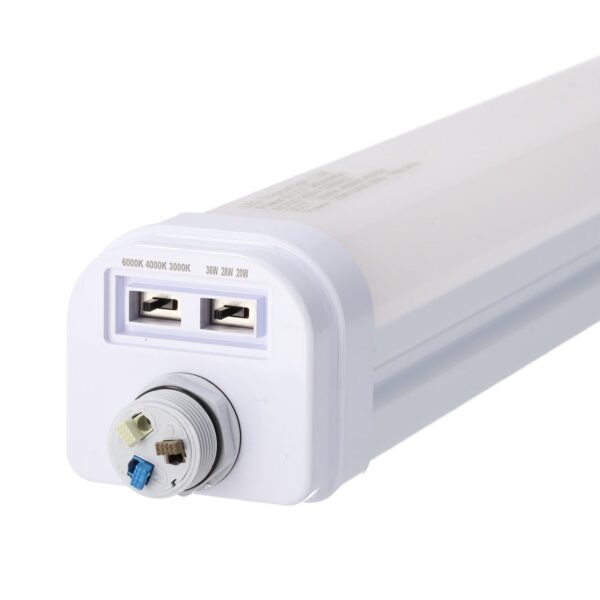 Luminaria Estanca Enlazable LED Philips IP66 120Cm Potencia Regulable (20/28/36W) 160Lm/W CCT Tonalidad Luz Regulable 3/4/6000ºK