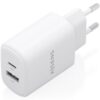 Cargador de Pared GaN Aisens A110-0977/ 1xUSB Tipo-C/ 1xUSB/ 30W/ Blanco