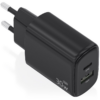 Cargador de Pared GaN Aisens A110-0978/ 1xUSB Tipo-C/ 1xUSB/ 30W/ Negro